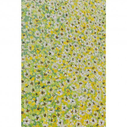 Picture Touched Flower Boat green and yellow 80x100cm Kare Design