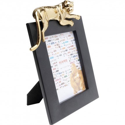 Picture frame tiger 24x29cm black and gold Kare Design