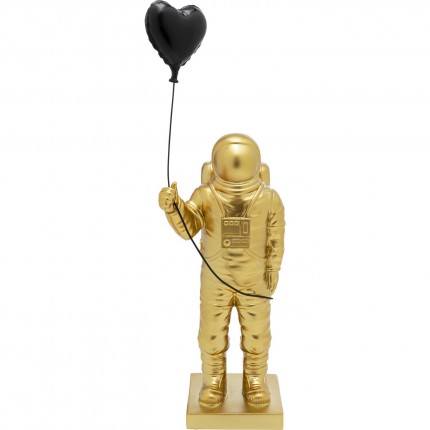 Woonaccessoires astronaut goud ballon hart zwart Kare Design