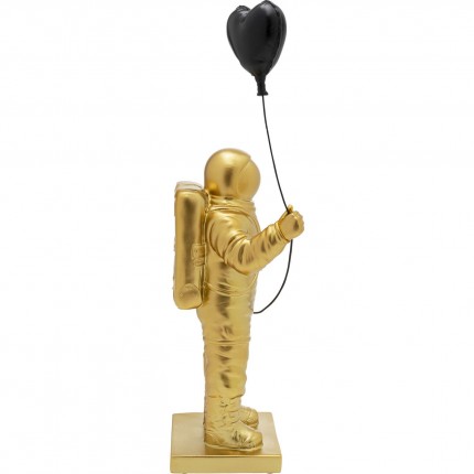 Deco astronaut gold balloon heart black Kare Design