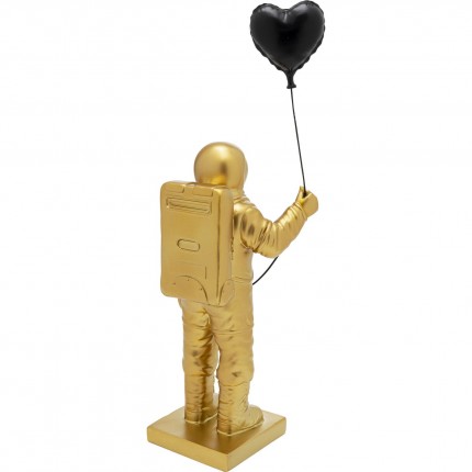 Woonaccessoires astronaut goud ballon hart zwart Kare Design