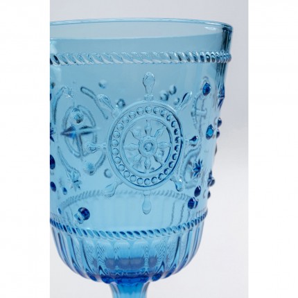 Wine glass Greece blue (6/set) Kare Design