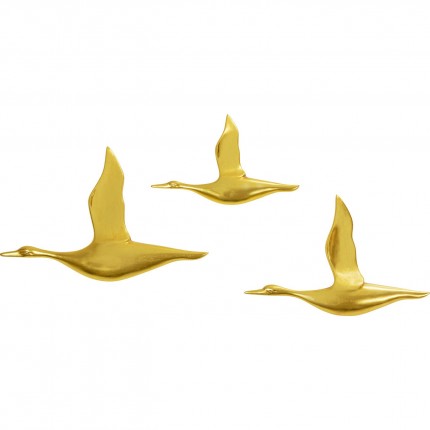 Wall Decoration Ducks Gold 3/set Kare Design