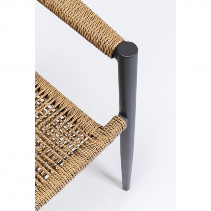 Chair with armrests Palma nature Kare Design