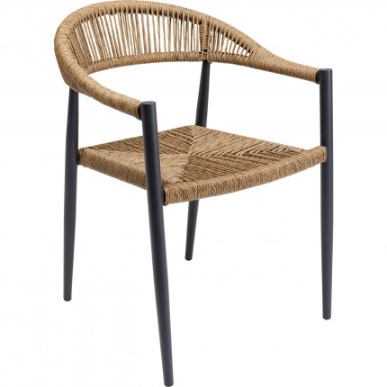 Chair with armrests Palma nature Kare Design