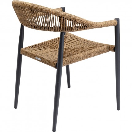 Chair with armrests Palma nature Kare Design