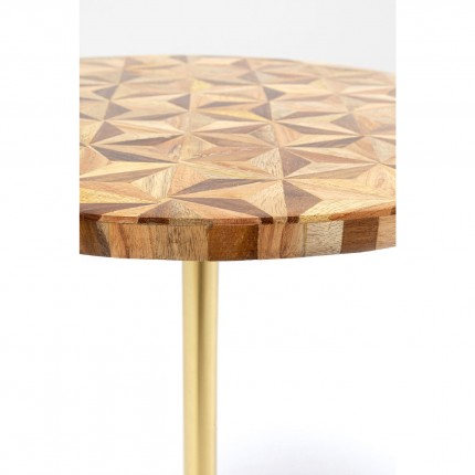 Side Table Domero Geo Ø40cm brown gold Kare Design