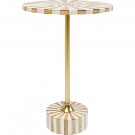 Bijzettafel Domero Cirque Ø40cm Goud Wit Kare Design