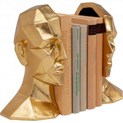 Bookend Face gold (2/Set) Kare Design