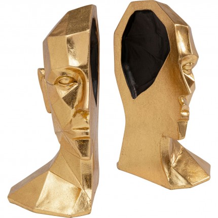 Bookend Face gold (2/Set) Kare Design