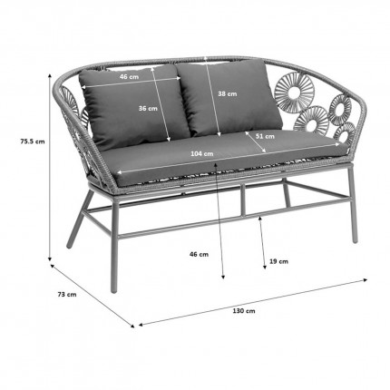 Tuinsofa Ibiza Wit Kare Design