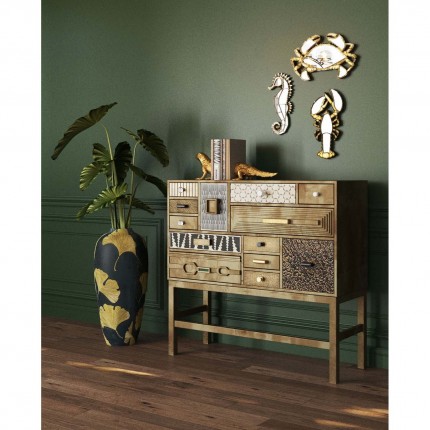 High Dresser Chalet Gold 13 Drawers Kare Design