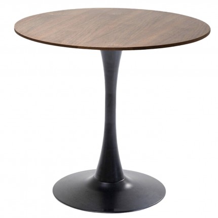 Eettafel Schickeria 80cm walnoot en zwart Kare Design