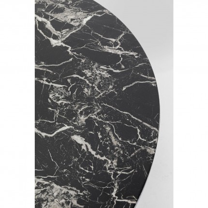 Table Schickeria Ø110cm marbleprint black Kare Design