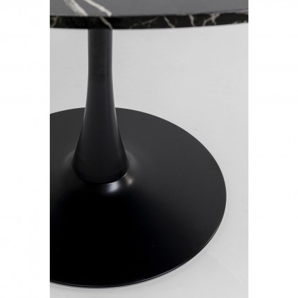 Table Schickeria Ø110cm marbleprint black Kare Design