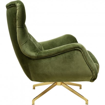 Draaifauteuil Bellissima fluweel groen Kare Design