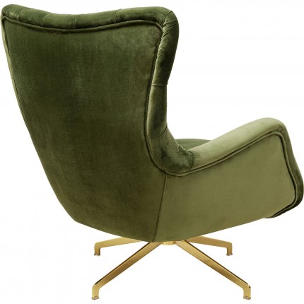 Draaifauteuil Bellissima fluweel groen Kare Design