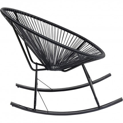 Rocking chair Acapulco black Kare Design