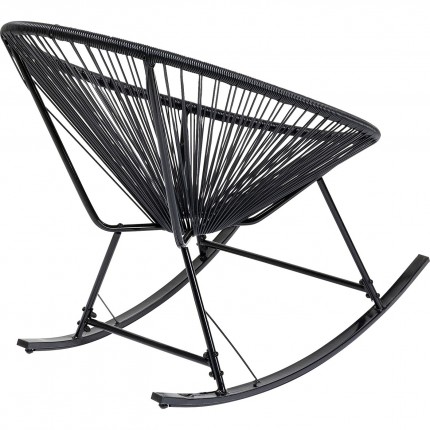 Rocking chair Acapulco black Kare Design