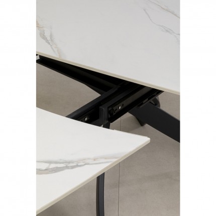 Uitschuifbare eettafel Twist 180x90cm wit Kare Design