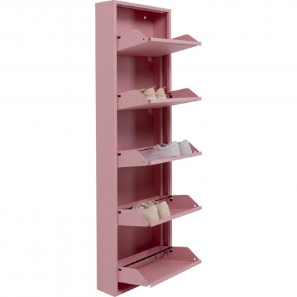 Schoenenkast Caruso roze 5 laden Kare Design