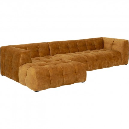 Corner Sofa Salamanca velvet ocher left Kare Design