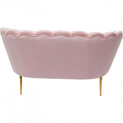 Sofa Water Lily 2-Zits fluweel roze en goud Kare Design