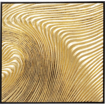 Schilderij Wave goud (2/Set) Kare Design