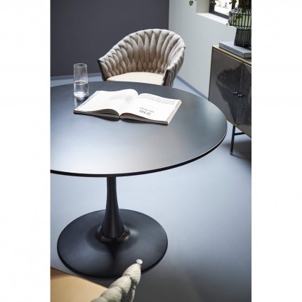 Eettafel Schickeria Ø110cm zwart Kare Design