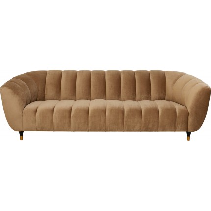 Sofa Spectra 3-Zits fluweel bruin Kare Design