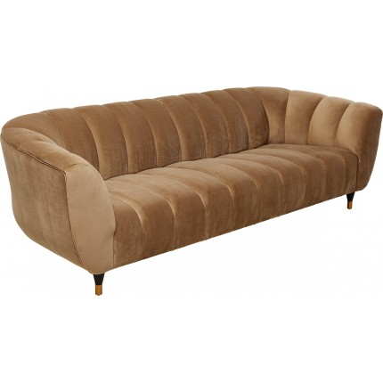 Sofa Spectra 3-Zits fluweel bruin Kare Design