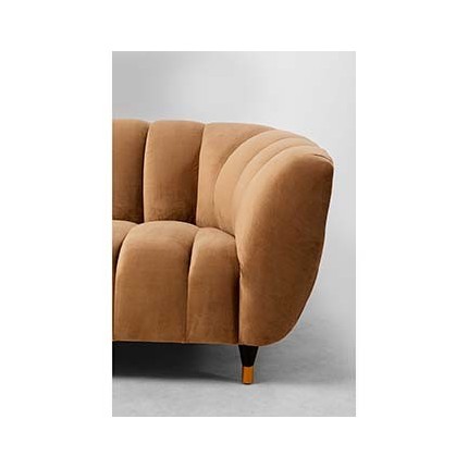 Sofa Spectra 3-Zits fluweel bruin Kare Design