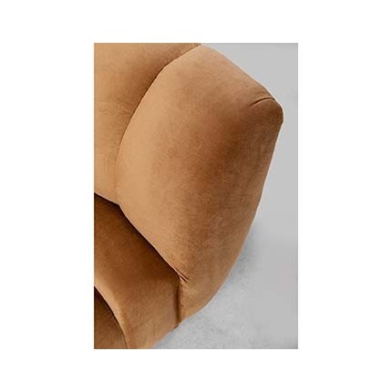 Sofa Spectra 3-Zits fluweel bruin Kare Design