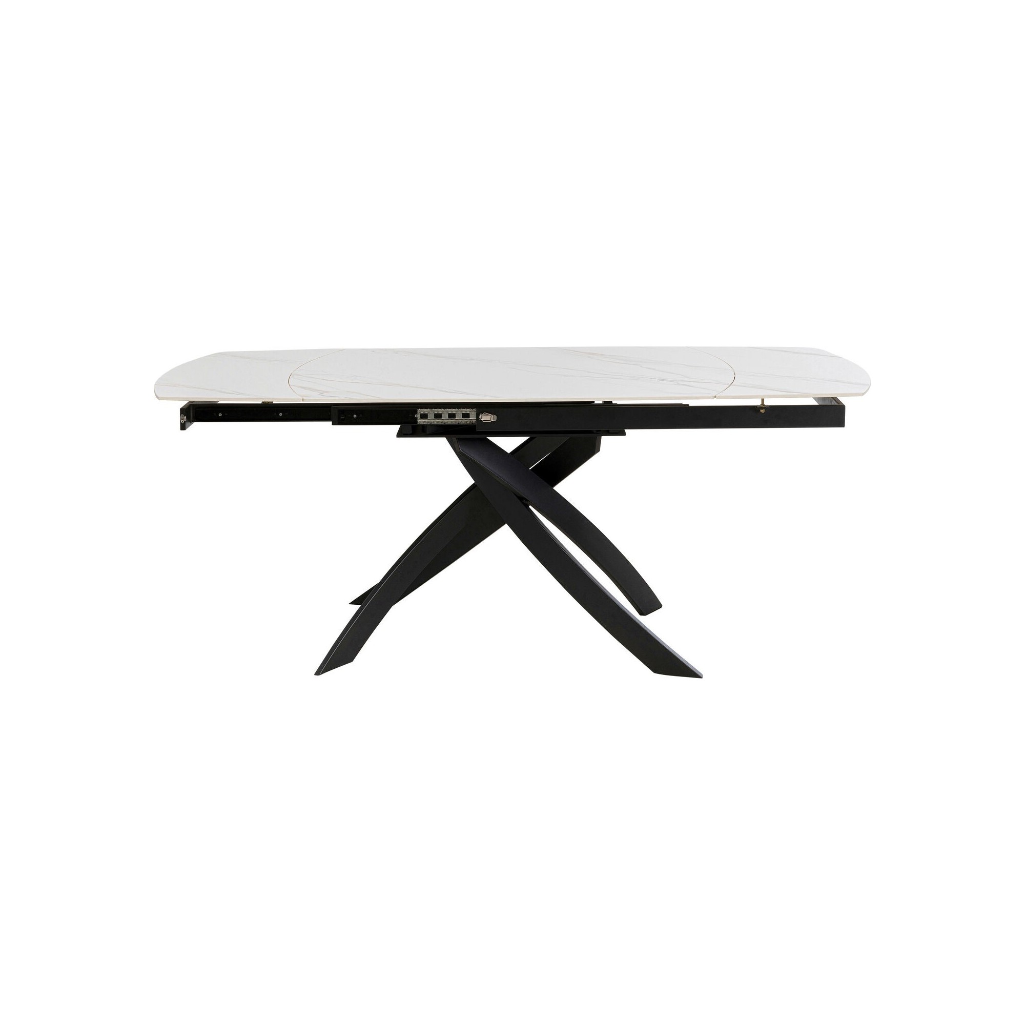 Table à rallonges Twist onyx 120(30+30)x90cm