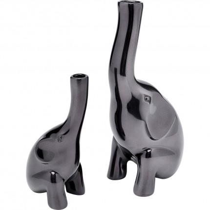 Vaas olifant antraciet (2/Set) Kare Design