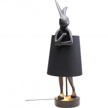 Table Lamp Animal rabbit 68cm black Kare Design