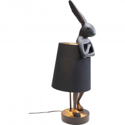 Table Lamp Animal rabbit 68cm black Kare Design