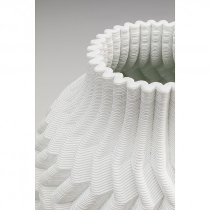 Vase Akira 35cm white zigzag Kare Design