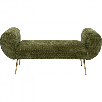 Bench Trono velvet green Kare Design