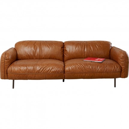 Sofa Calgary 3-Seater brown Kare Design