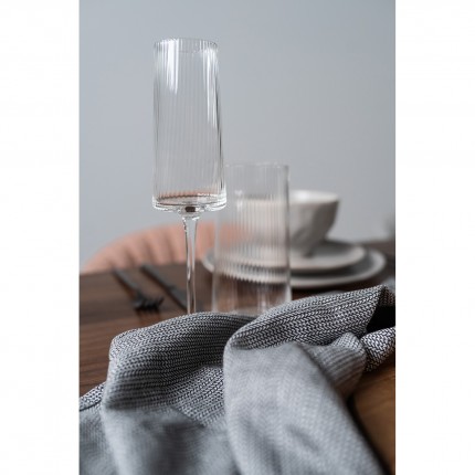 Champagne Glass Riffle (6/Set) Kare Design