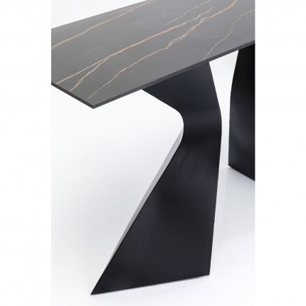 Console Gloria 140x45cm ceramic black Kare Design