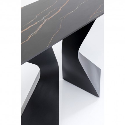 Console Gloria 140x45cm ceramic black Kare Design