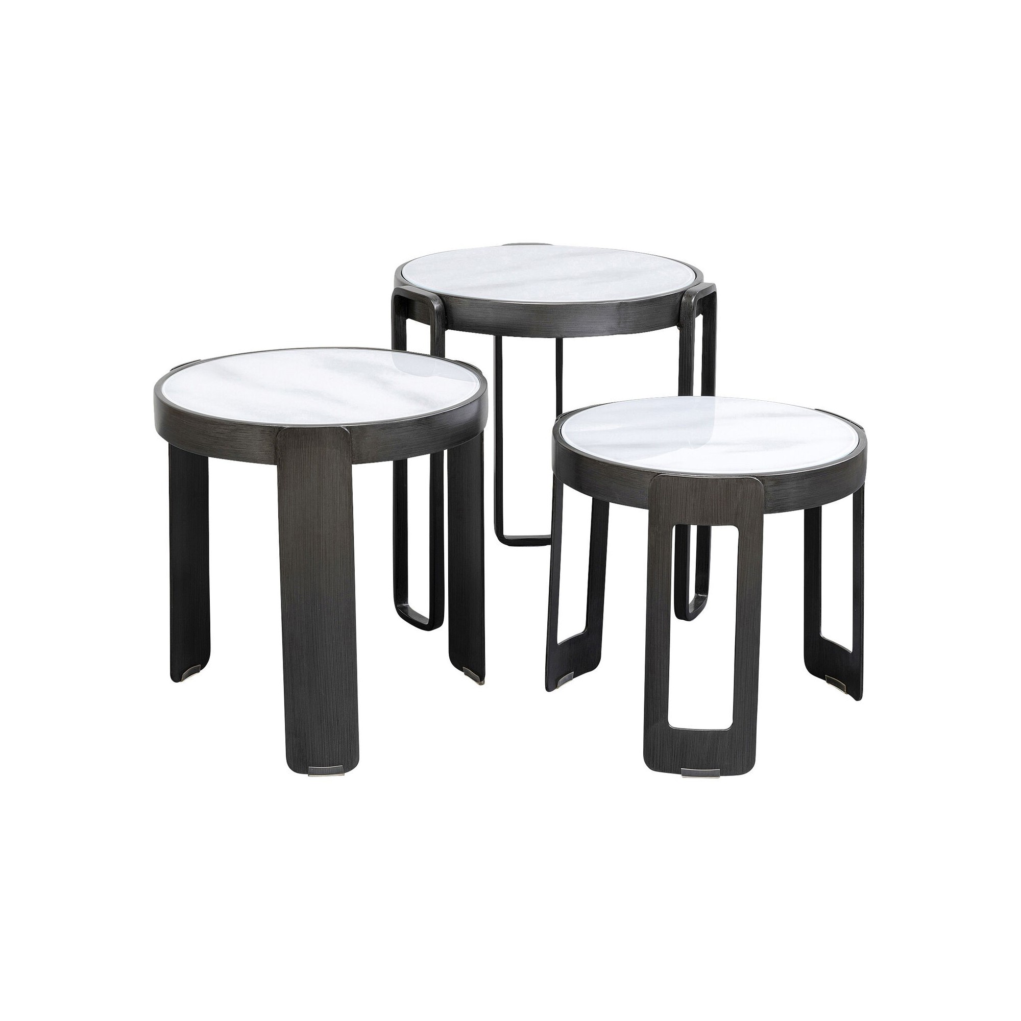 Table basse Perelli noir (3/set)