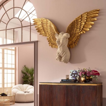 Wall Decoration woman bust gold wings 203x140cm Kare Design