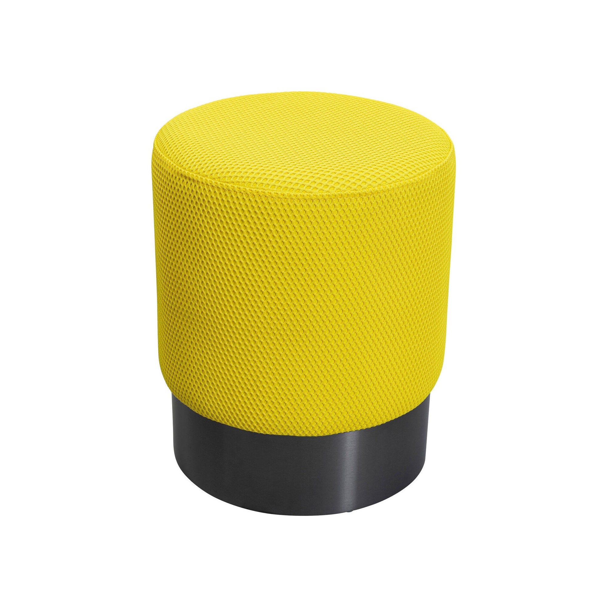 Tabouret Jody jaune - Mesh noir Ø35cm