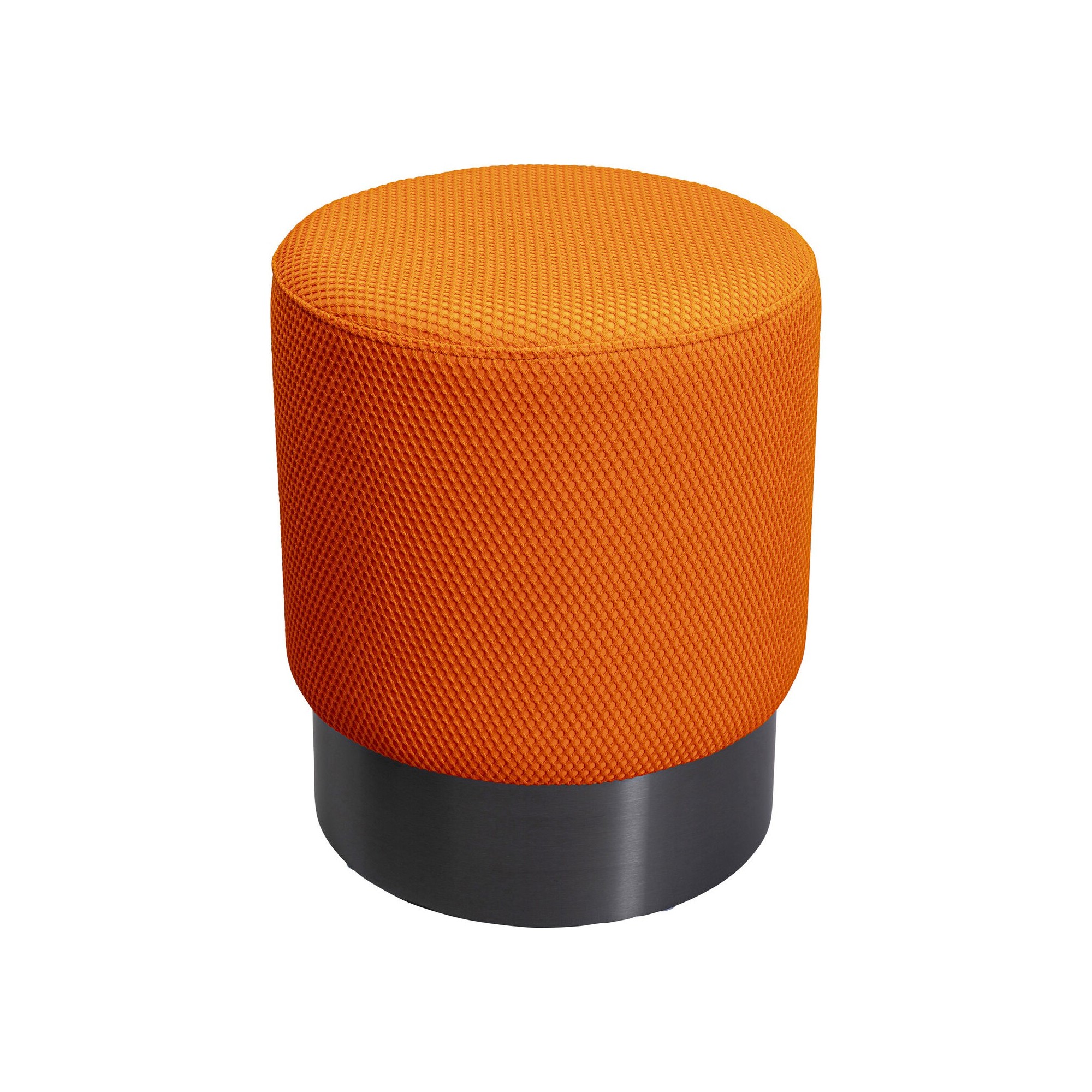 Tabouret Jody orange - Mesh noir Ø35cm