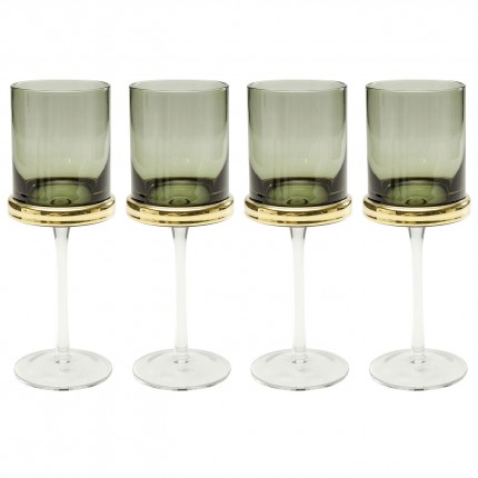 Red Wine Glass Innocent Smoke (4/Set) Kare Design