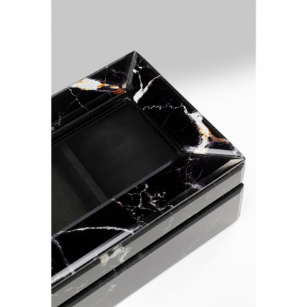 Jewellery Storage marble look black Kare Design