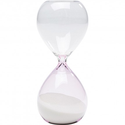 Hourglass Timer 17cm clear and white Kare Design